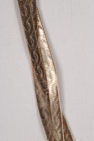 Herringbone Triple Layer Chain Necklace