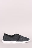 Low Top Lace-Up Denim Sneaker