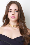 Collar And Chain Layered Choker