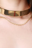 Collar And Chain Layered Choker