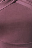 Cutaway Halter Asymmetrical Surplice Dress