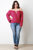 Surplice Spaghetti Strap Bardot Top