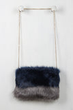 Two Tone Faux Fur Cross Body Bag