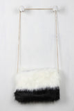 Two Tone Faux Fur Cross Body Bag