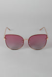 Rimless Ombre Cat Eye Sunglasses