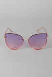 Rimless Ombre Cat Eye Sunglasses