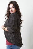 Static Knit Rounded Hem Cardigan