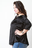 Crush Velvet Cold Shoulder Top