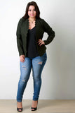 Scallop Trim Open Front Blazer