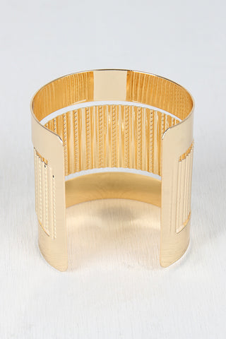 Textured Line Cuff Bracelet