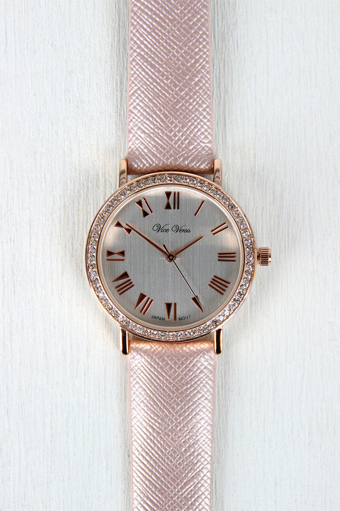 Glitz And Glam Vegan Leather Watch