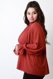High Neck Ruffle Collar Chiffon Blouse