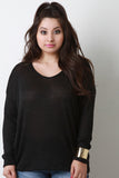 Knitted Drop Shoulder Loose Sweater