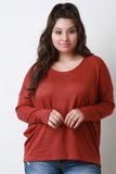 Knitted Drop Shoulder Loose Sweater