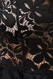 Floral Lace Zipper Trim Tiered Ruffle Hem Jacket