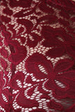 Floral Lace Zipper Trim Tiered Ruffle Hem Jacket