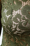 Floral Lace Zipper Trim Tiered Ruffle Hem Jacket