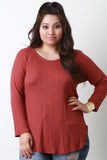Thermal Knit Open Back Top
