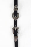 Double Buckle Vegan Leather Choker