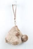 Faux Fur Pyramid Wristlet