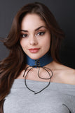 Wide Denim Corset Cloker