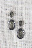 Mixed Metals Double Disc Dangle Earrings