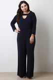 Wide Leg Key Hole Jumpsuit