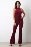 Velvet Geo Burn Out Sleeveless Jumpsuit