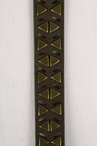 Triangles and Cut Outs Vegan Suede Belt
