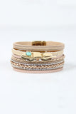 Multi Band Mixed Feather Bracelet