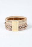 Multi Band Mixed Feather Bracelet