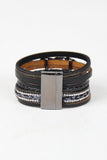 Multi Band Mixed Feather Bracelet