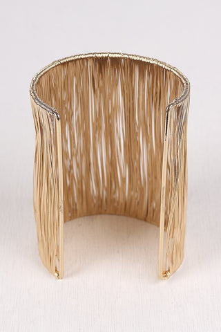 Wire Wrapped Wide Cuff
