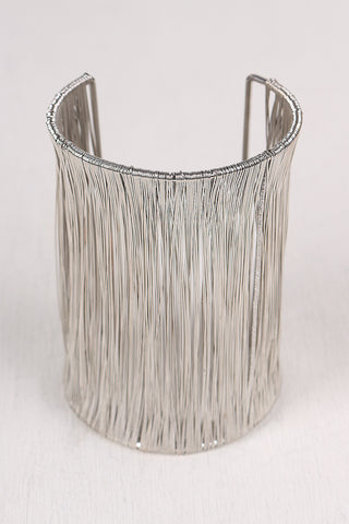 Wire Wrapped Wide Cuff