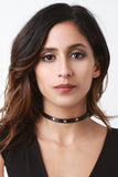 Studded Satin Band Choker