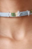 Distressed Denim and Plaid Choker