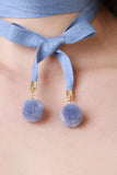 Pom Pom Wrap Choker