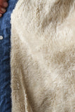 Denim Fur Lined Longline Jacket