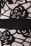 Velvet Burn Out Roses Sleeveless Midi Dress