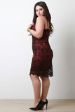 Sexy Lace Spaghetti Strap Midi Dress