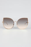 Wire Framed Mirrored Cat Eye Sunglasses