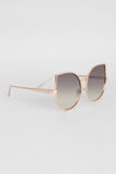 Wire Framed Mirrored Cat Eye Sunglasses