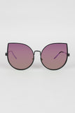 Wire Framed Mirrored Cat Eye Sunglasses