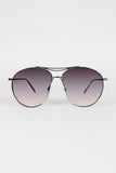 Long Semi Framed Wire Aviator Sunglasses