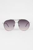 Long Semi Framed Wire Aviator Sunglasses