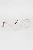 Double Bridge Clear Aviator Glasses
