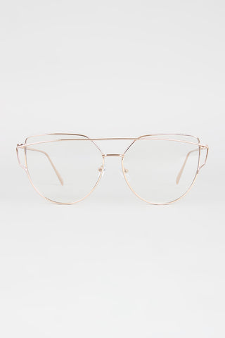 Double Brow Wire Frame Glasses