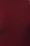 Mock Neck Ribbed Knit Bodycon Midi Dress