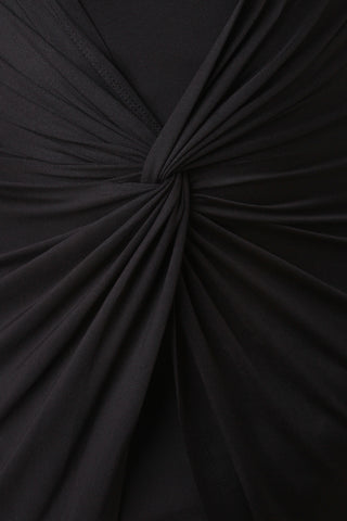 Side Cutout Knotted Twist Maxi Dress
