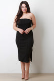 Plus Size Vertical Tube Bandage Dress